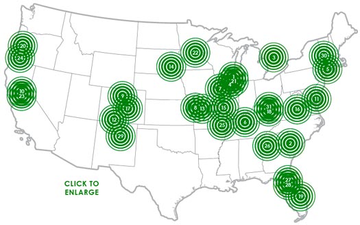 The Hauser Diet Radio Shows Map