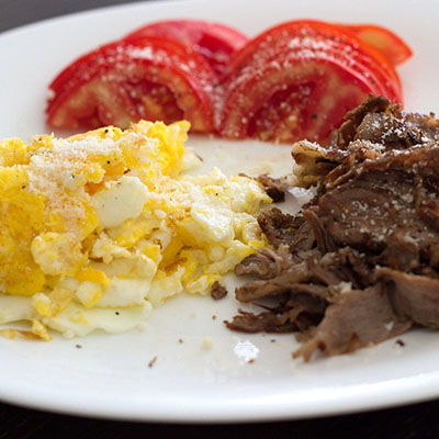 Eggs and beef